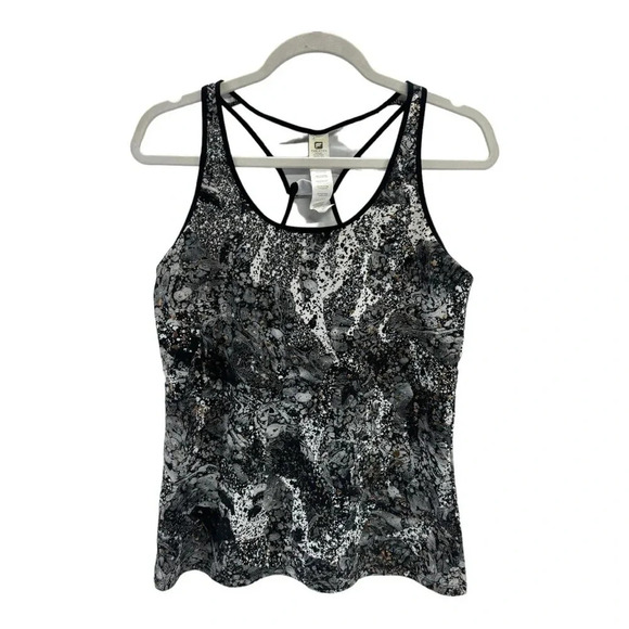 Fabletics Eiffel Tank Women‎ Medium Gilded Granite Scoop Neck Racerback - Picture 1 of 7